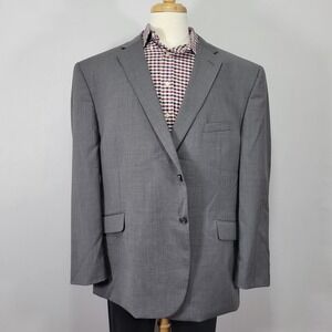 Joseph Abboud Men's Sport Coat Blazer Two Button Gray Twill Wool Blend 54R